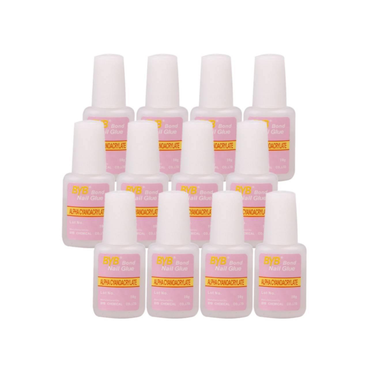 BYB Bond Nail Glue กาวติดเล็บปลอมชนิดหัวแปรง 10g. ( 12 ขวด ) BYB Bond Nail Glue กาวติดเล็บปลอมชนิดหัวแปรง 10g. ( 12 ขวด )