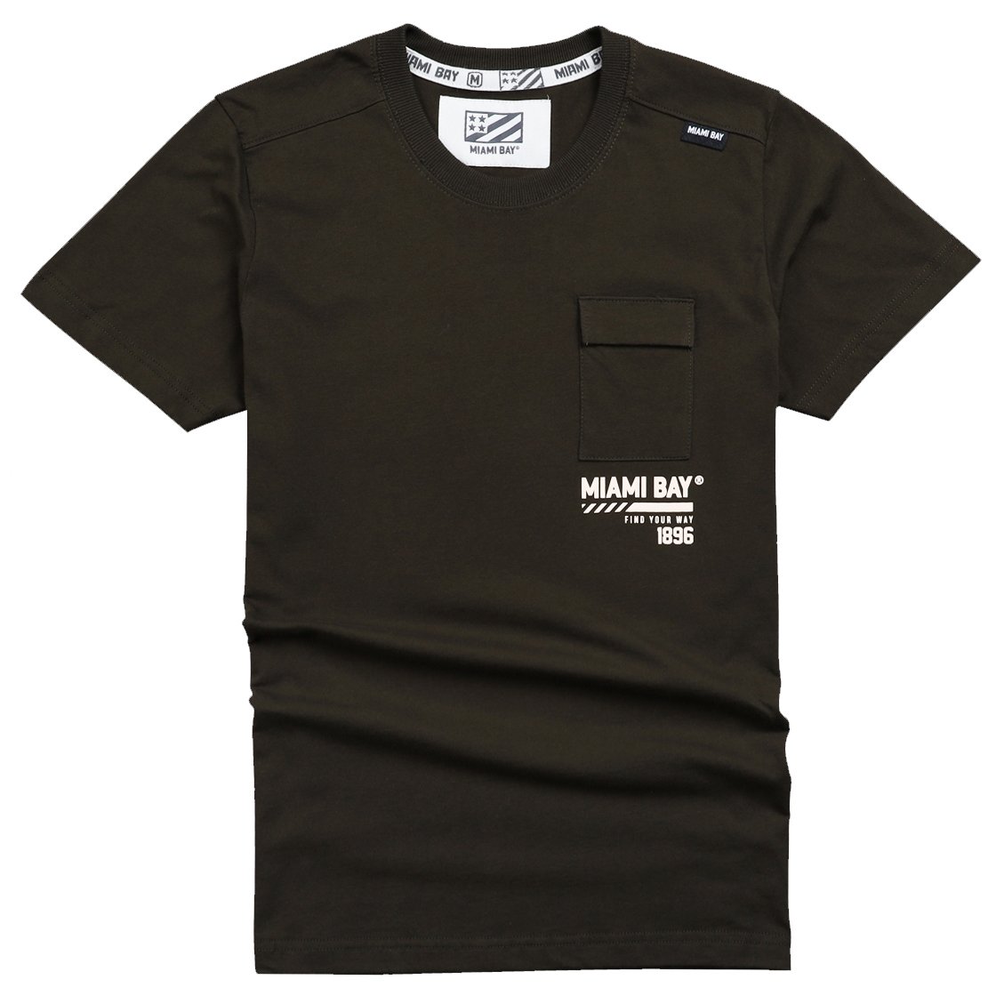 Miamibay T-shirt เสื้อยืด รุ่น Keep 1896 (ผู้ชาย) แฟชั่น คอกลม ลายสกรีน ผ้าฝ้าย cotton ฟอกนุ่ม ไซส์ S M L XL