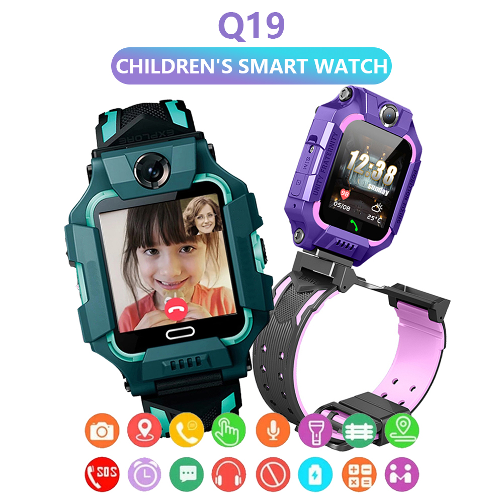 นาฬิกาไอโมเด็ก AISHI Q19 Kid Smart Watch LBS Position Location SOS Camera Phone Smart Baby Watch Voice Chat Smartwatch Mobile Watch VS Q02 Z6