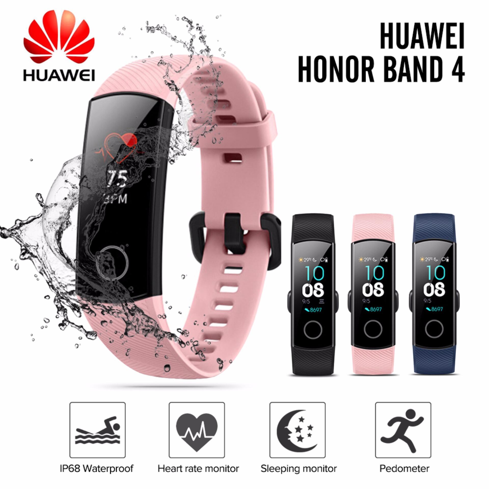 (50m Waterproof)100% Original Huawei Honor band 4 Smart Wristband 0.95 inch Screen Bluetooth 4.2 Call / Message Reminder Heart Rate Monitor Smartwatch Multifunctional Sports Bracelet (50m Waterproof)100% Original Huawei Honor band 4 Smart Wristband 0.95 inch Screen Bluetooth 4.2 Call / Message Reminder Heart Rate Monitor Smartwatch Multifunctional Sports Bracelet