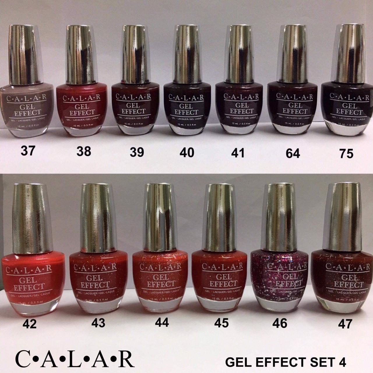 CALAR Gel Effect Set 4 สีทาเล็บเจล สีเจล แบบพิเศษไม่ต้องเข้าเครื่องอบ ( 12 สี )