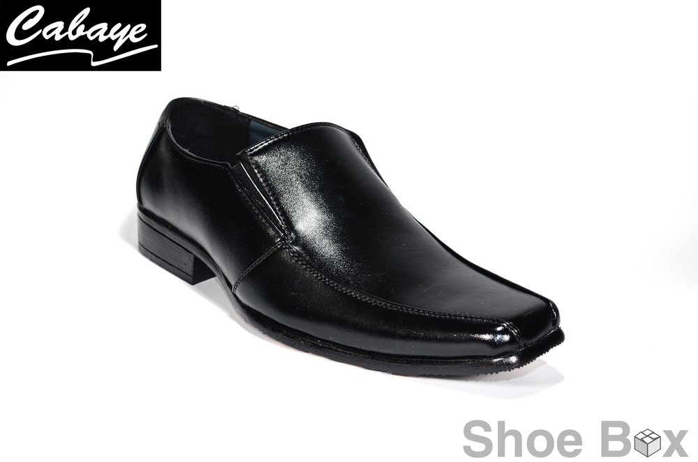 Cabaye รองเท้าหนังผู้ชาย รองเท้าคัทชู CA121 - Black