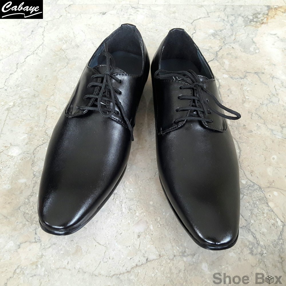 Cabaye รองเท้าหนังผู้ชาย รองเท้าคัทชูมีเชือก CA308 - Black Cabaye รองเท้าหนังผู้ชาย รองเท้าคัทชูมีเชือก CA308 - Black