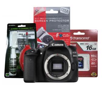 Canon EOS 80D ( BODY ) ประกันร้าน EC-MALL 1ปี +Transcend SD 16GB CLASS10 +ฟิล์มกันรอย+ชุดทำความสะอาด