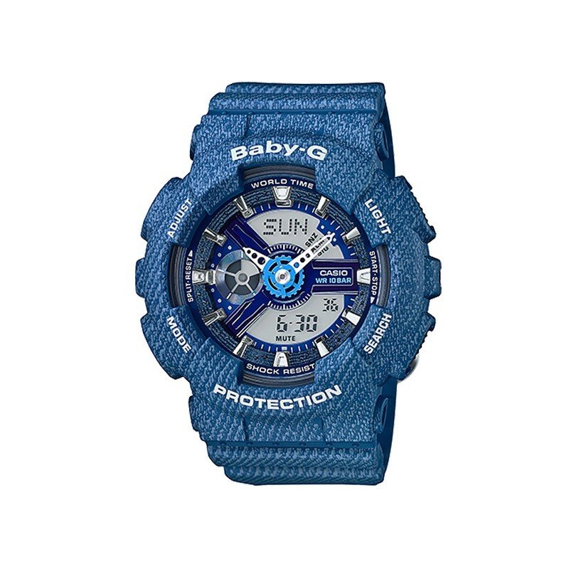 Casio Baby-G นาฬิกาข้อมือผู้หญิง สายเรซิ่น รุ่น BA-110DC-2A2DR-สีน้ำเงิน Casio Baby-G นาฬิกาข้อมือผู้หญิง สายเรซิ่น รุ่น BA-110DC-2A2DR-สีน้ำเงิน