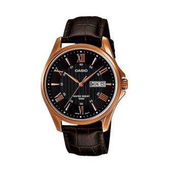 นาฬิกา Casio สีดำ สายหนัง รุ่น MTP-1384L-1 นาฬิกา Casio สีดำ สายหนัง รุ่น MTP-1384L-1
