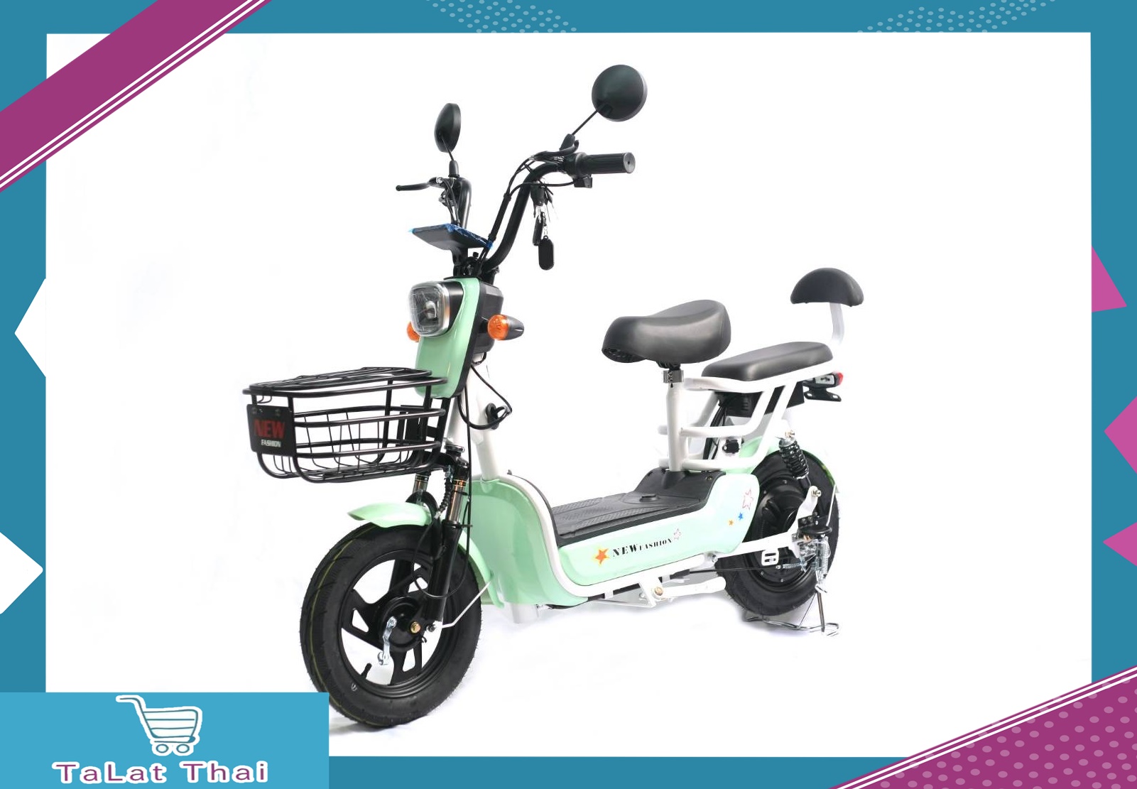 รถจักรยานไฟฟ้า จักรยานไฟฟ้า2021จักรยานไฟฟ้า electric bike สกู๊ตเตอร์ไฟฟ้า e-scooter ขับขี่ง่ายสบาย แบบ 2 ที่นั่งTaLat Thai รุ่นU2015