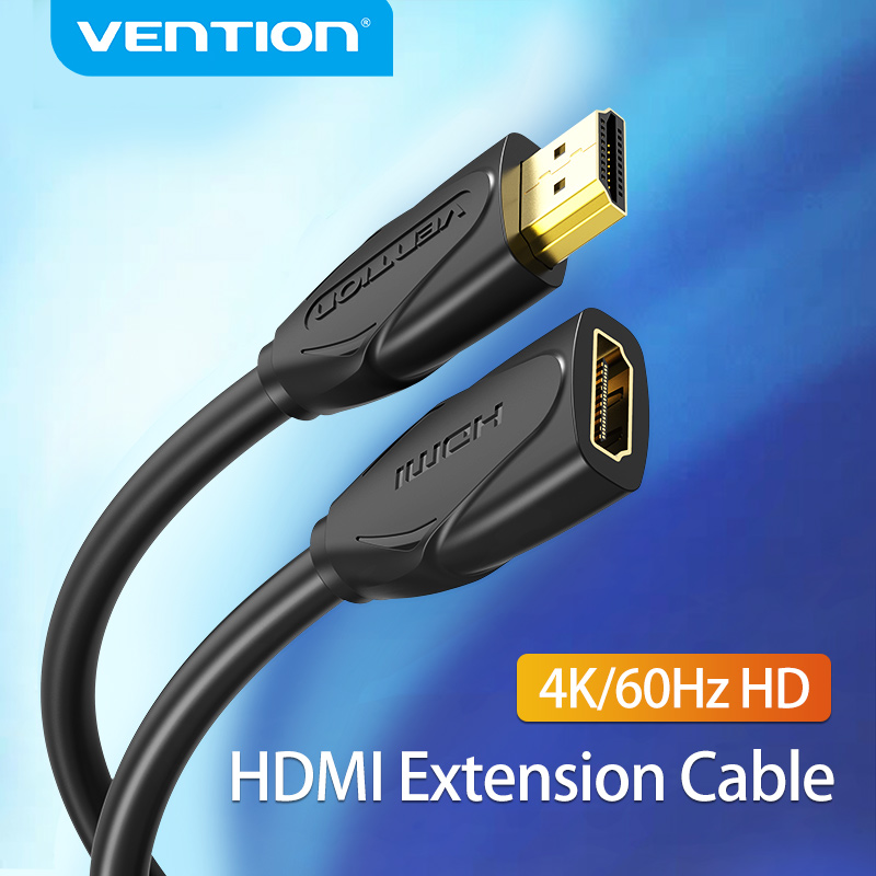 XXZ Shop จัดส่งที่รวดเร็ว good Vention HDMI Extension Cable สายต่อ HDMI Male to Female HDMI Cable 4K 3D 1.4v HDMI 1M/2M/3M/5M Extended Cable for HD TV LCD Laptop PS3 Projector