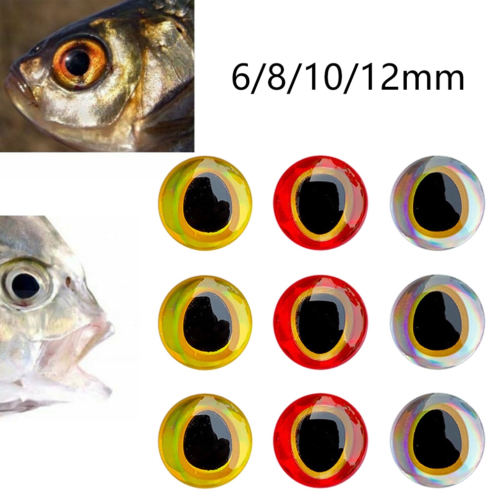 Pcs D Holographic Fishing Lure Eyes Stickers Baits Diy Fish Eye