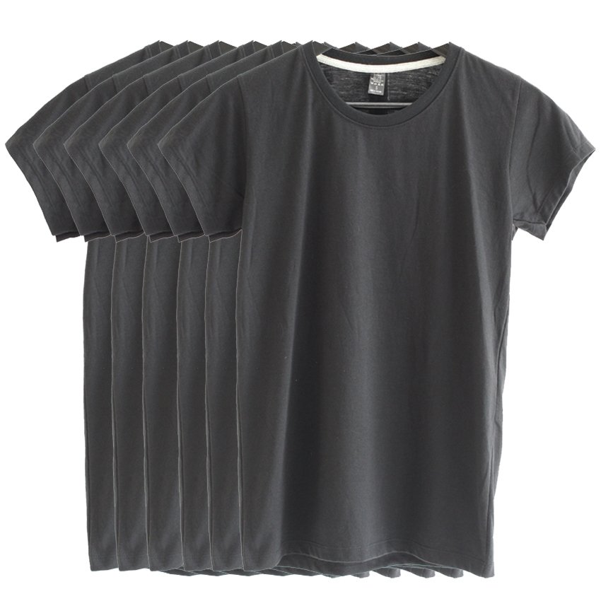 Chahom เซตเสื้อยืดคอกลม (สีดำ) 6 ตัว Chahom เซตเสื้อยืดคอกลม (สีดำ) 6 ตัว