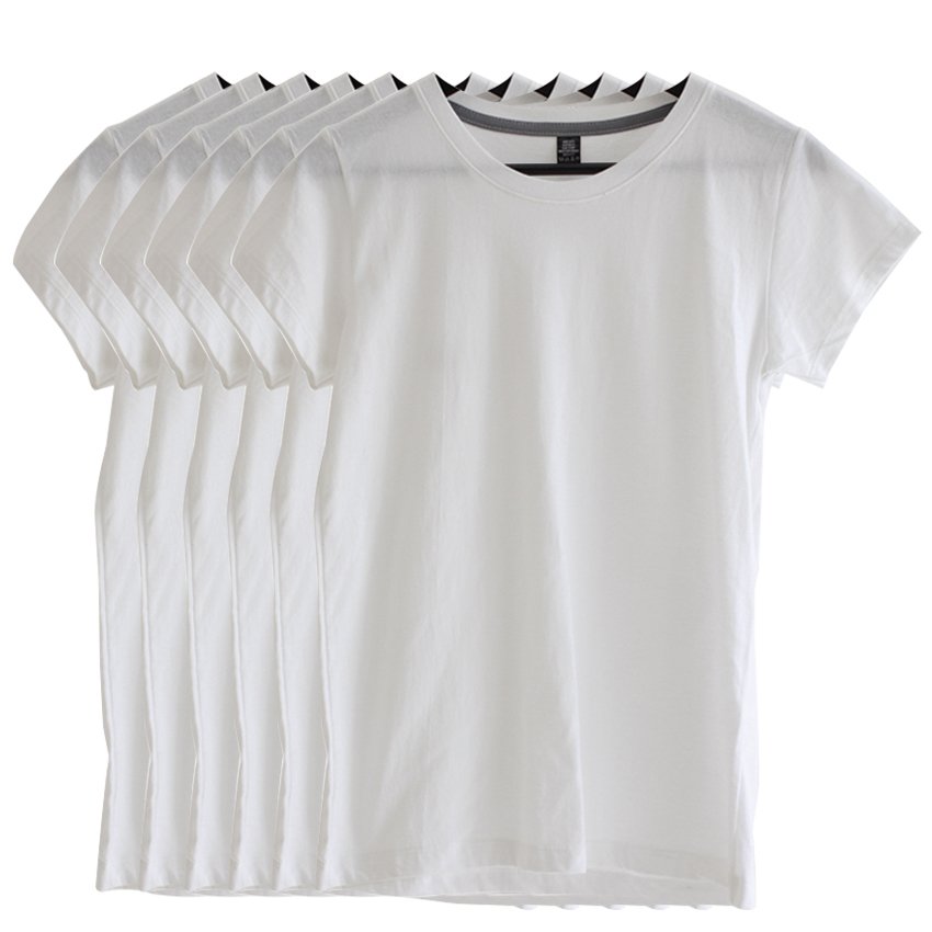 Chahom เซตเสื้อยืดคอกลม (สีขาว) 6 ตัว