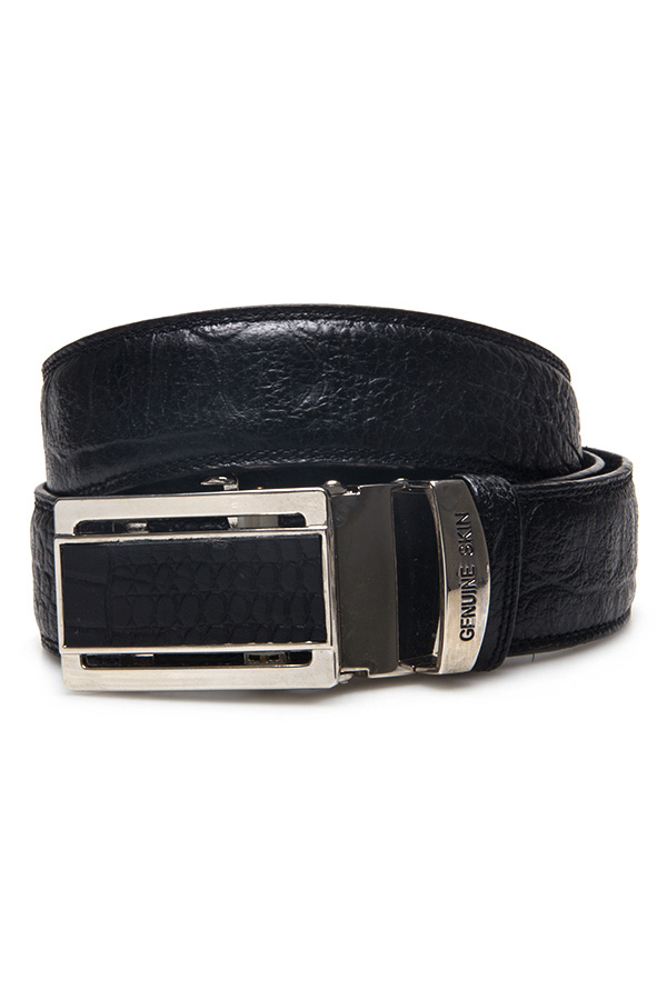 Chinatown Leather เข็มขัด หนังวัวแท้ 1.5 นิ้ว ลายหนังจระเข้ - สีดำ Chinatown Leather เข็มขัด หนังวัวแท้ 1.5 นิ้ว ลายหนังจระเข้ - สีดำ