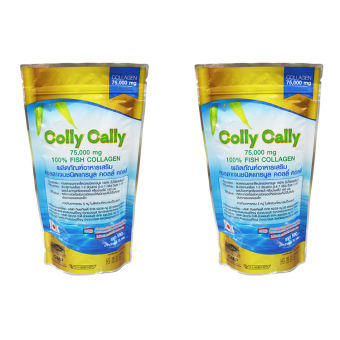 Colly Cally คอลลาเจนชนิดแกรนูล 75,000 mg. Fish Collagen 100% (แพ็ค2ห่อ)