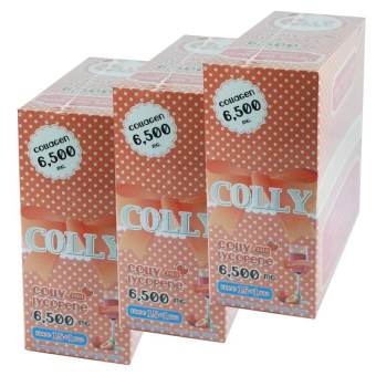 Colly Lycopene plus คอลลี่ ไลโคปิน พลัส คอลลาเจน อาหารเสริมเพื่อผิวขาว 6,500 มก. ขนาดบรรจุกล่องละ 15 ซอง (3 กล่อง) Colly Lycopene plus คอลลี่ ไลโคปิน พลัส คอลลาเจน อาหารเสริมเพื่อผิวขาว 6,500 มก. ขนาดบรรจุกล่องละ 15 ซอง (3 กล่อง)