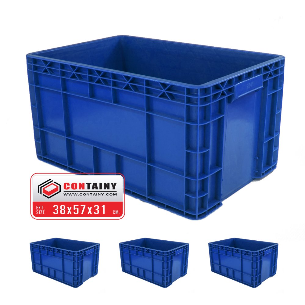 CONTAINY ลังพลาสติกทึบ BOX-2541 สีน้ำเงิน 3 ใบ ขนาด 38 x 57 x 31 ซม. CONTAINY ลังพลาสติกทึบ BOX-2541 สีน้ำเงิน 3 ใบ ขนาด 38 x 57 x 31 ซม.