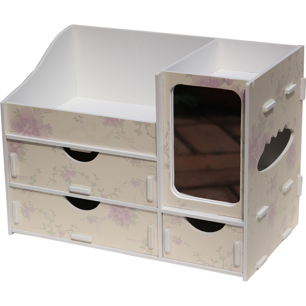 Cosmetic cabinet Pink Blossom ชั้นจัดเก็บเครื่องสำอางเกรด A ลายดอกไม้แถม กระเป๋าเครื่องสำอางสไตส์ญี่ปุ่น Cosmetic cabinet Pink Blossom ชั้นจัดเก็บเครื่องสำอางเกรด A ลายดอกไม้แถม กระเป๋าเครื่องสำอางสไตส์ญี่ปุ่น