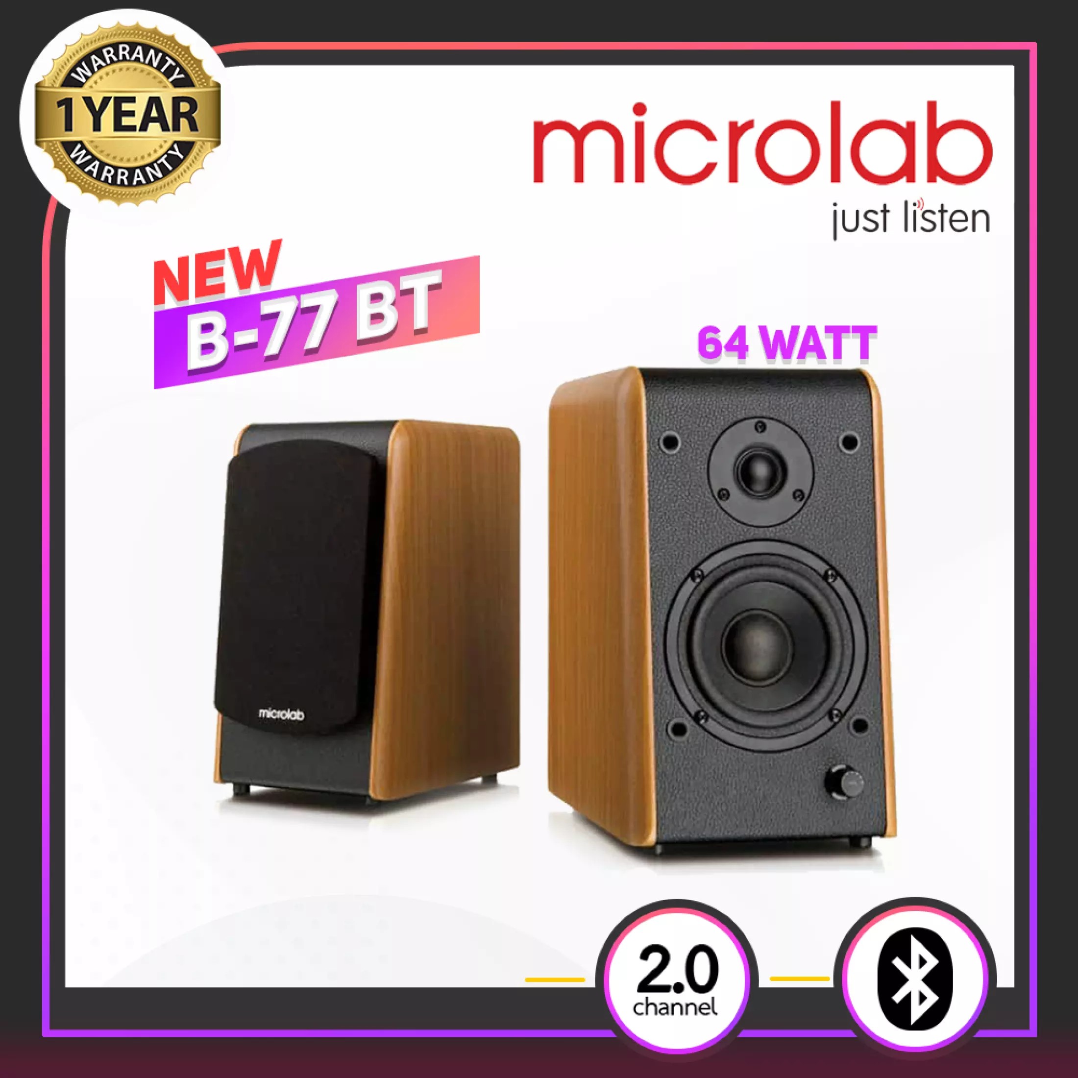 ลำโพง Microlab B77 BT Bluetooth Speaker 2 0 Ch 32 Watt Lazada co th