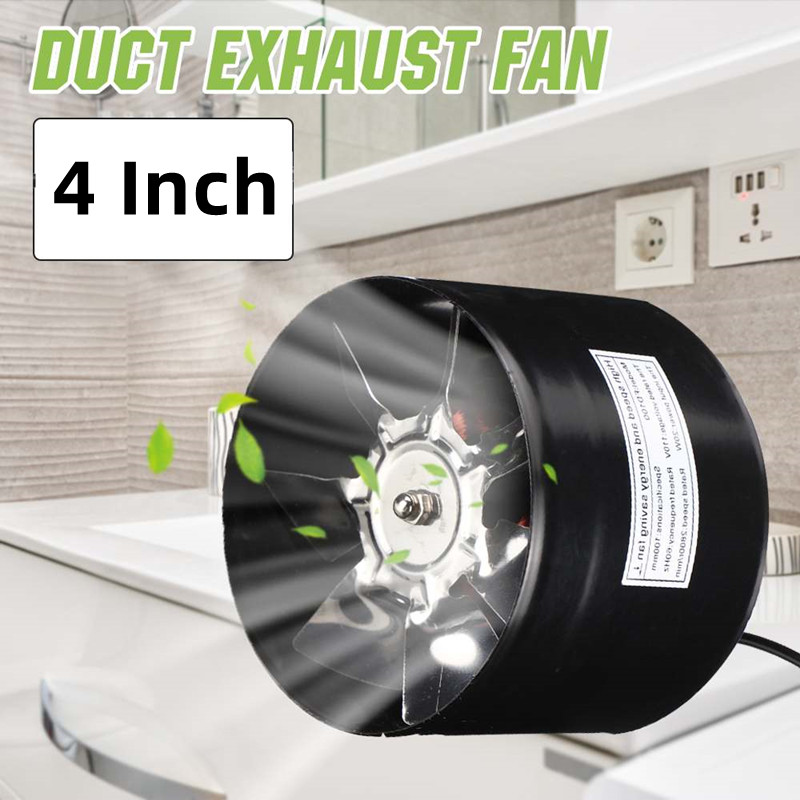 Inch Inline Duct Fan Air Ventilator Pipe Ventilation Exhaust Fan Mini