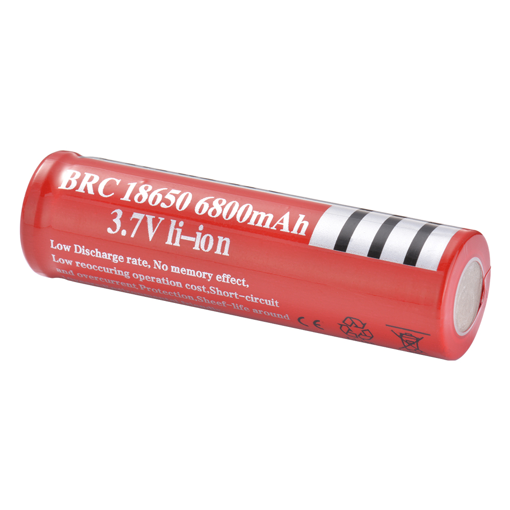 แบตเตอร ULTRAFRIE RED จำนวน 2 pcs BRC 18650 6800mAh 3 7V Rechargeable