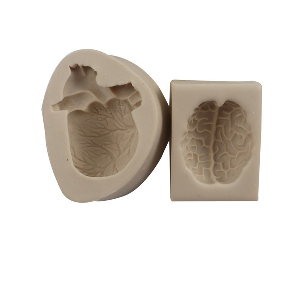 Heart Brain Silicone Mold Resin DIY Cake Fondant Pastry Moulds Dessert