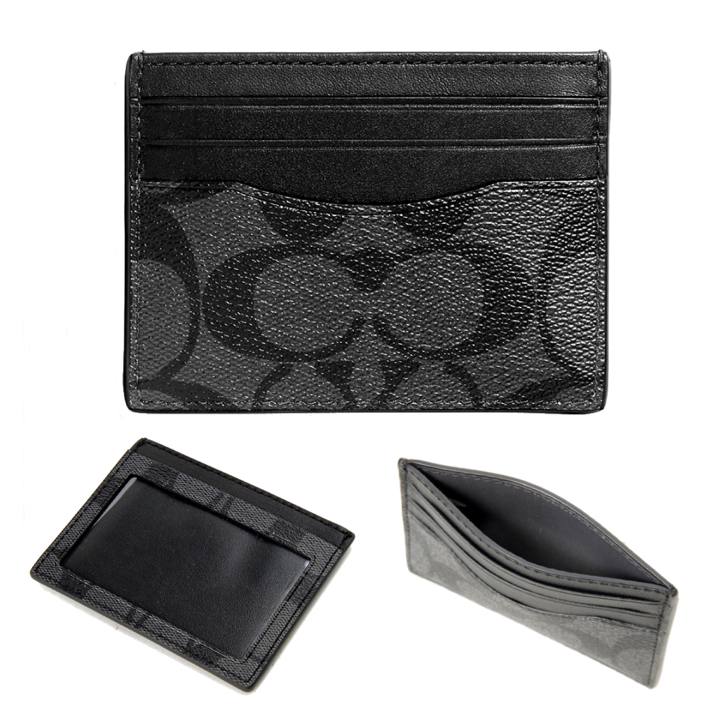 ของแท กระเปาใสบตร COACH 58110 SLIM CARD CASE CQBK madam999