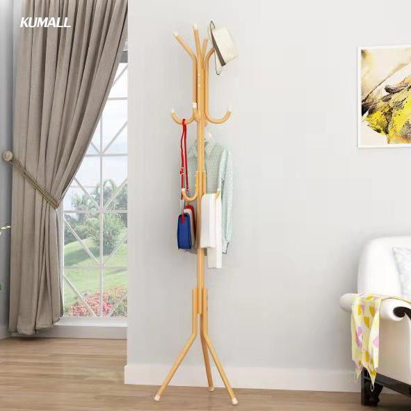 KUMALL ที่แขวนหมวกและเสื้อ ที่แขวนเสื้อผ้า ราวตากผ้า โค๊ท 3ชั้น CoatRack
