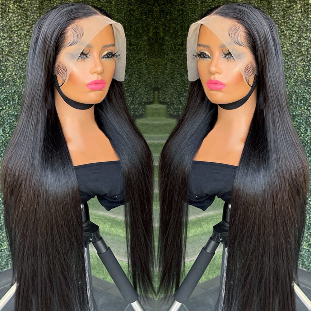 Inch X Straight Lace Front Human Hair Wigs Brazilian Bone