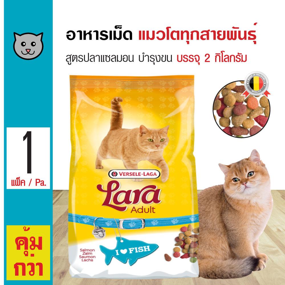 Lara Salmon อาหารแมว สูตรปลาแซลมอน บำรุงผิวหนังและขน สำหรับแมวโตอายุ 1 ปีขึ้นไป (2 กิโลกรัม/ถุง) Lara Salmon อาหารแมว สูตรปลาแซลมอน บำรุงผิวหนังและขน สำหรับแมวโตอายุ 1 ปีขึ้นไป (2 กิโลกรัม/ถุง)