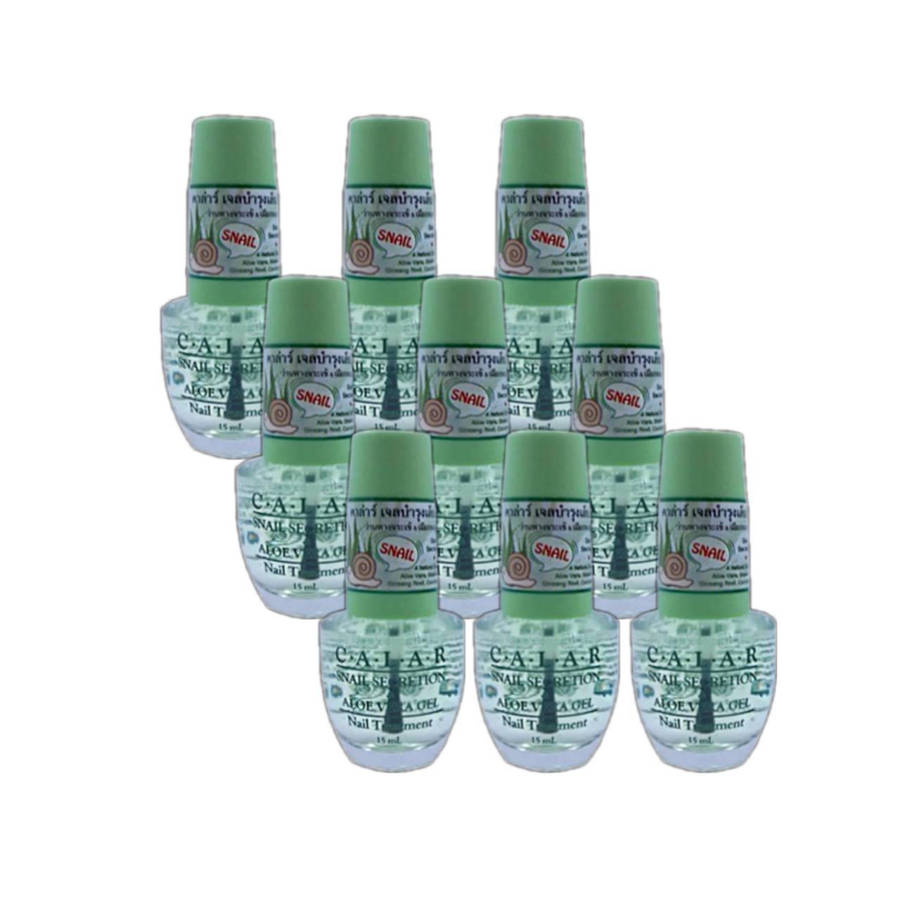 ( 9 ขวด) Calar Snail Secretion & Aloe Vera Gel Nail Treatment เจลบำรุงเล็บว่านหางจระเข้และเมือกหอยทาก 15ml. ( 9 ขวด) Calar Snail Secretion & Aloe Vera Gel Nail Treatment เจลบำรุงเล็บว่านหางจระเข้และเมือกหอยทาก 15ml.