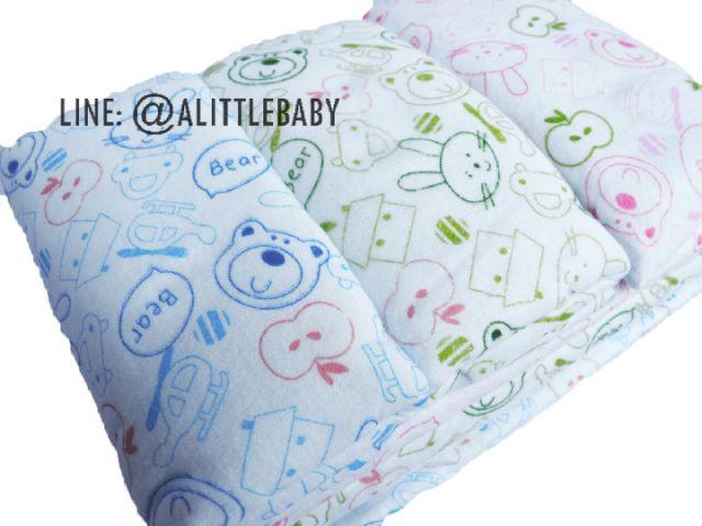 ผ้าอ้อมผ้าสำลี 27 นิ้ว - แพ็ค 12 ผืน คละสี (ลายBear and Rabbit) ผ้าอ้อมผ้าสำลี 27 นิ้ว - แพ็ค 12 ผืน คละสี (ลายBear and Rabbit)