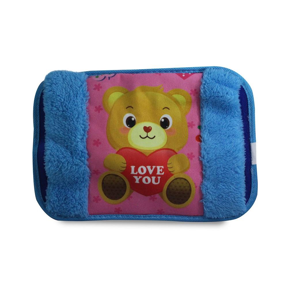 กระเป๋าน้ำร้อน กระเป๋าน้ำร้อนไฟฟ้า สีฟ้าลายหมีการ์ตูนสีชมพู DU851922 กระเป๋าน้ำร้อน กระเป๋าน้ำร้อนไฟฟ้า สีฟ้าลายหมีการ์ตูนสีชมพู DU851922