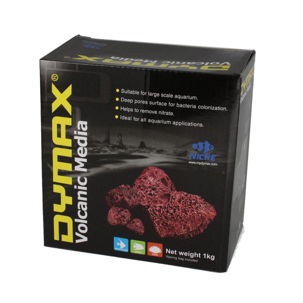 Dymax วัสดุกรองตู้ปลา หินพัมมิส โวแคนิก มีเดีย (1 กิโลกรัม)