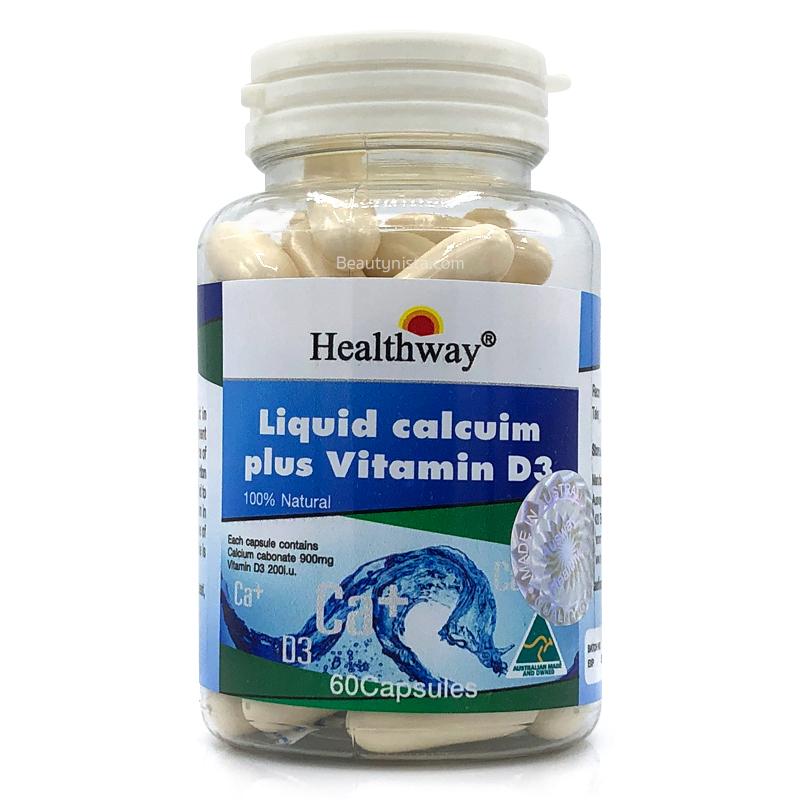 BONITA U Healthway Liquid Calcium Plus Vitamin D3 60 แคปซล ลควด