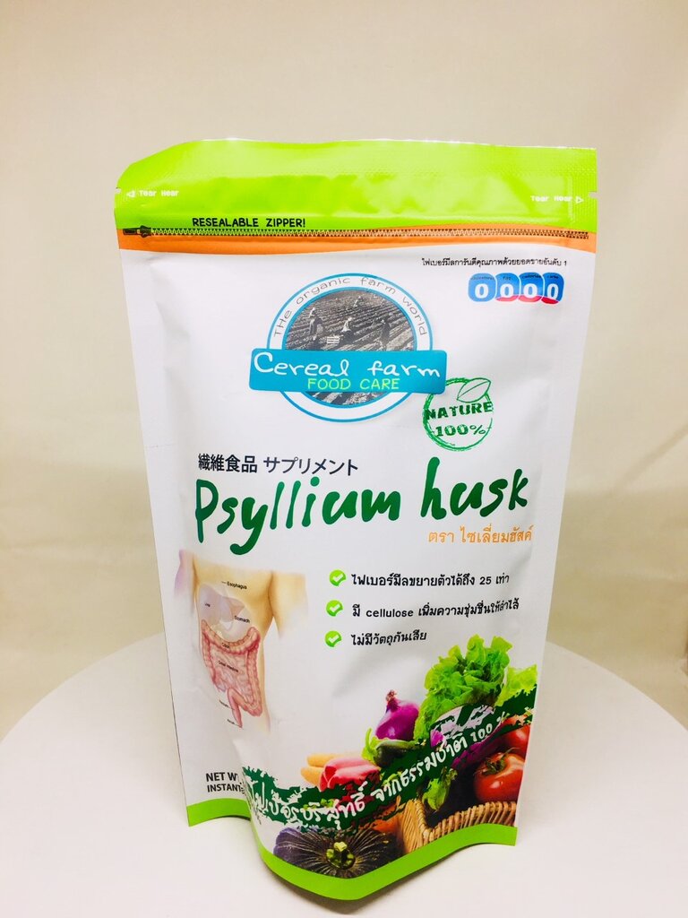 ไซเลยมฮสค Psyllium husk ไฟเบอรบรสทธ ลางพษลำไส 100 กรม