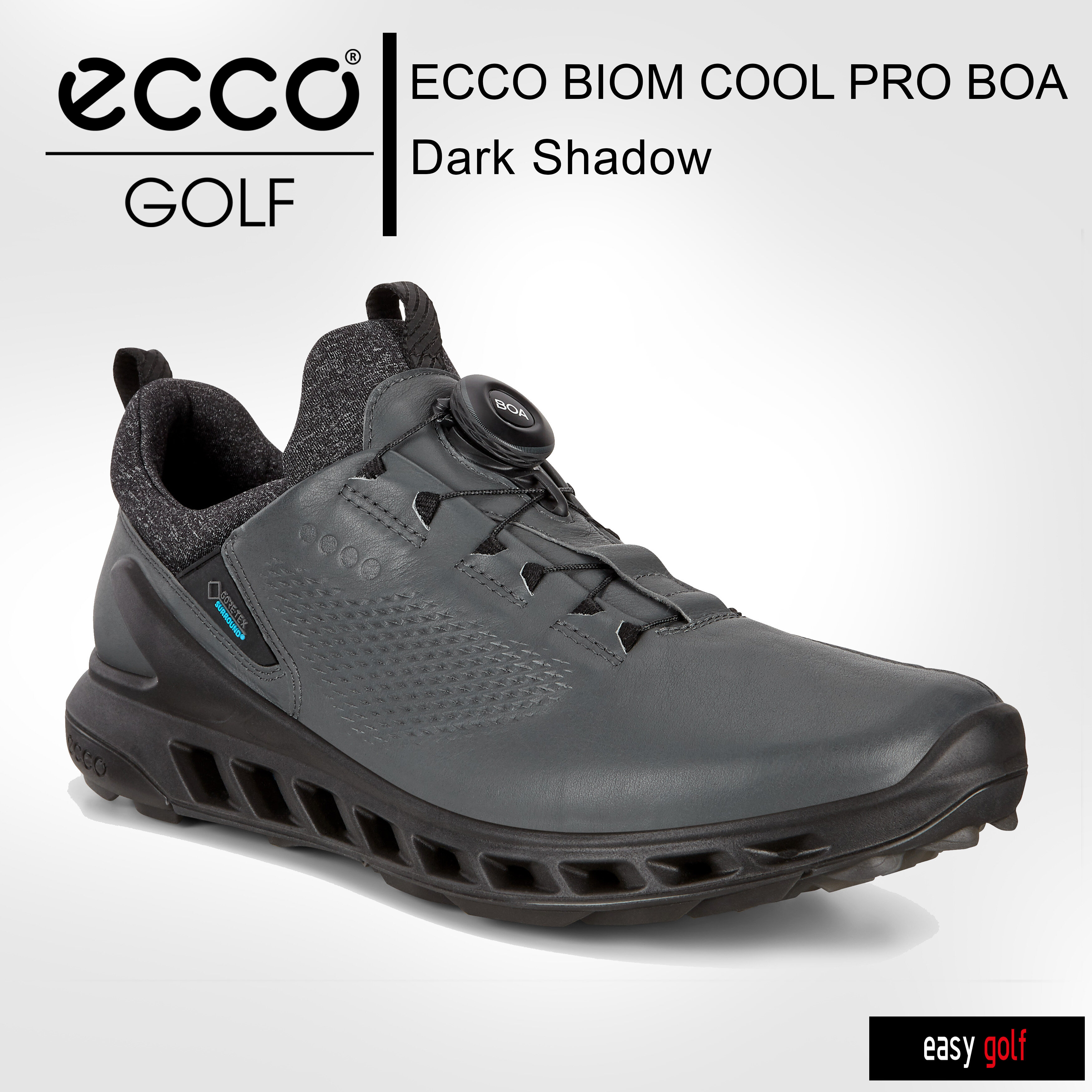 โปรโมชั่น 100 ชิ้น ECCO GOLF รองเท้ากอล์ฟผู้ชาย รองเท้ากีฬาผู้ชาย Golf Shoes รุ่น ECCO SS20 Biom Cool Pro Boa MEN สีเทา/Dark Shadow