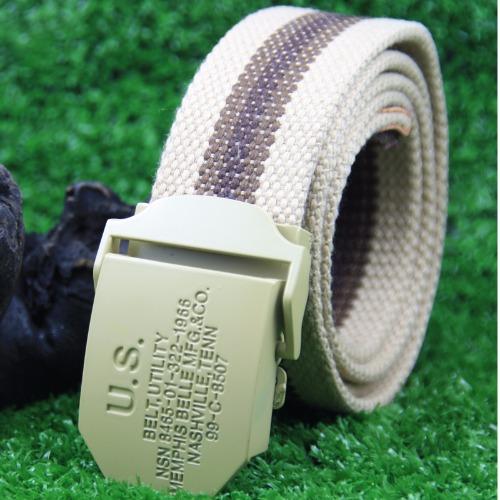 เข็มขัดผ้า Canvas Belt 7156 Cream 2Tone