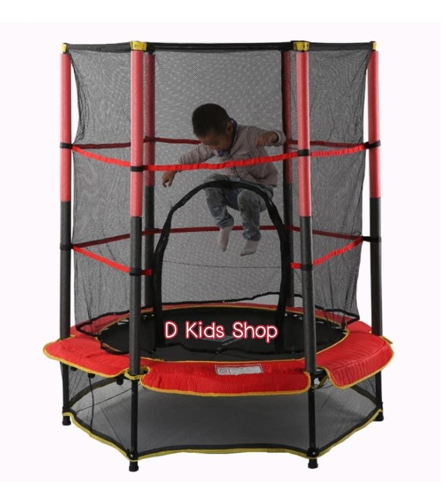 D Kids แทรมโพลีนสำหรับเด็กกระโดดเล่น หรือออกกำลังกาย ขนาด 140 x 165 cm. Trampoline jump