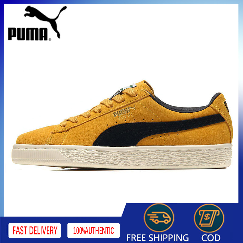 รองเท้าวิ่งชาย(PUMA) รองเท้าสเก็ตบอร์ดหนังนิ่มคลาสสิกรุ่นใหม่ของแท้รองเท้าผ้าใบ