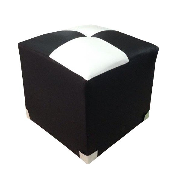 ENZIO สตูลหนัง PVC ลายสก๊อต รุ่น Stool - Black ENZIO สตูลหนัง PVC ลายสก๊อต รุ่น Stool - Black