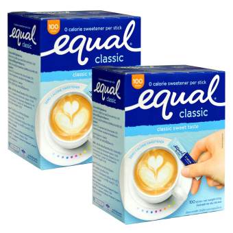 Equal อิควลชนิดผง ให้ความหวานแทนน้ำตาล 100ซอง 2 กล่อง