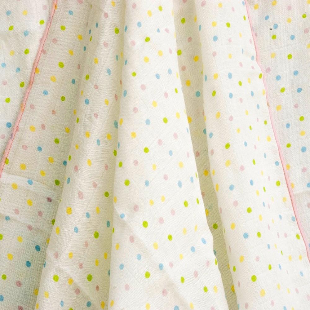 NAPPI BABY ผ้าอ้อมสาลูใยไผ่ + ออแกนิค คอตตอน 27 นิ้ว - ลายจุด ขอบสีชมพู NAPPI BABY ผ้าอ้อมสาลูใยไผ่ + ออแกนิค คอตตอน 27 นิ้ว - ลายจุด ขอบสีชมพู