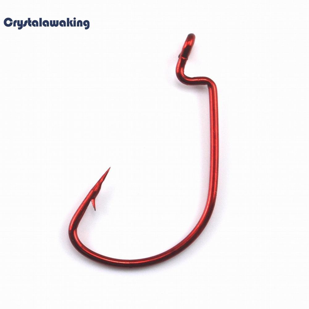 20 ชิ้น Barbed Crank ตะขอตกปลา SHARP Pesca สำหรับเหยื่ออ่อน Tackle
