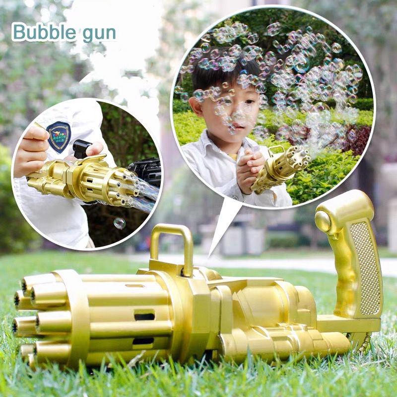 (จัดส่งจากกทม)ปืนเป่าฟอง Gatling ตัวเป่าฟอง ของเล่น ของเล่นเด็ก เครื่องทำฟองสบู่ เครื่องทำฟองสบู่ ปืนเป่าฟองอากาศอัตโนมัติสำหรับเด็ก Kidslife