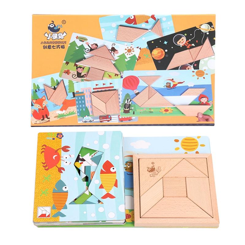 Xiaohouniao Children's Wooden Puzzle Early Education Game Toy Puzzle Intelligence Variant Module Puzzle Toy Creative Tangram Boy Girl Toy Xiaohouniao Children's Wooden Puzzle Early Education Game Toy Puzzle Intelligence Variant Module Puzzle Toy Creative Tangram Boy Girl Toy