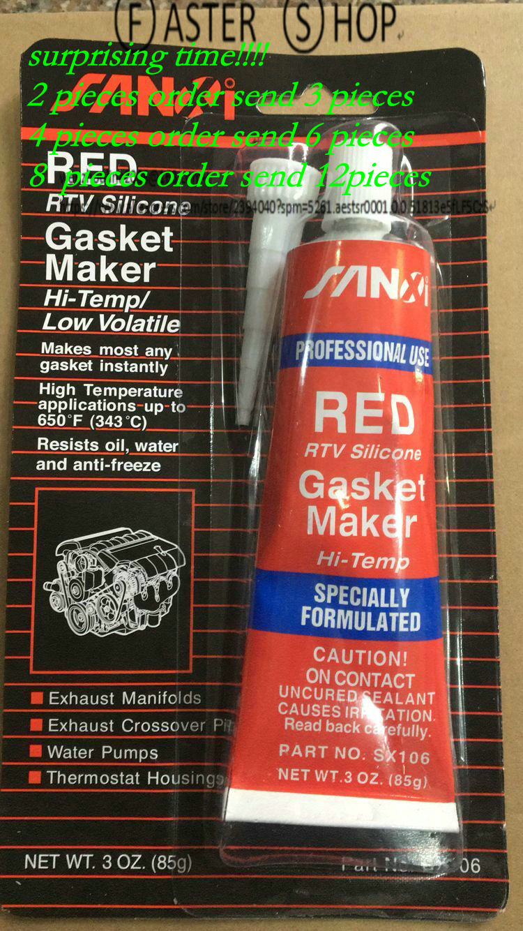 Red Rtv Silicone Instant Gasket Cement Maker Adhesive Sealant High Temp