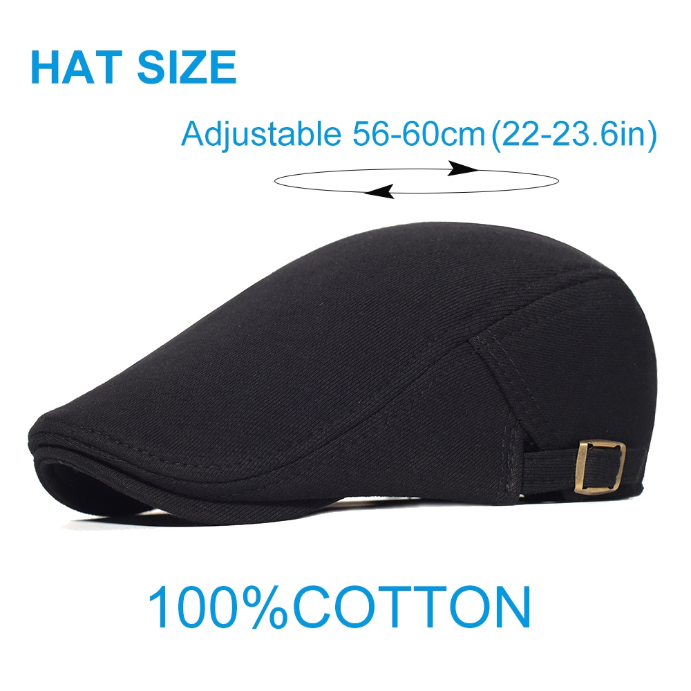 Cotton Adjustable Newsboy Caps Men Woman Casual Beret Flat Ivy Cap Soft