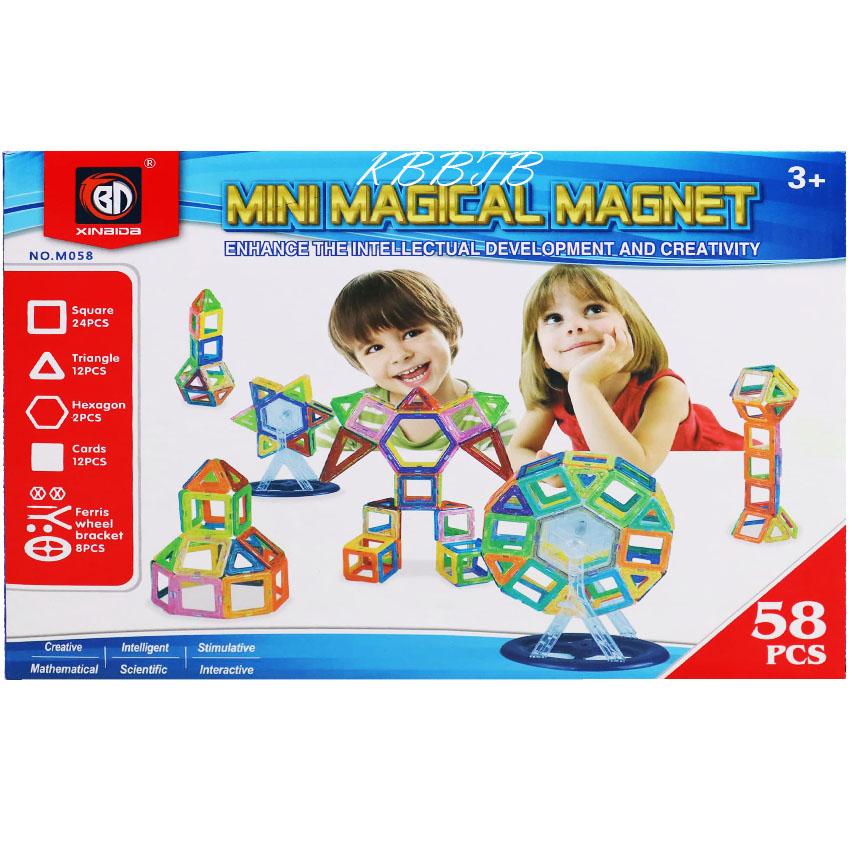 KUKTOY ของเล่น ตัวต่อแม่เหล็ก บล็อคตัวต่อเสริมพัฒนาการ 58 ชิ้น MINIMAGICLA MAGNET KUKTOY ของเล่น ตัวต่อแม่เหล็ก บล็อคตัวต่อเสริมพัฒนาการ 58 ชิ้น MINIMAGICLA MAGNET