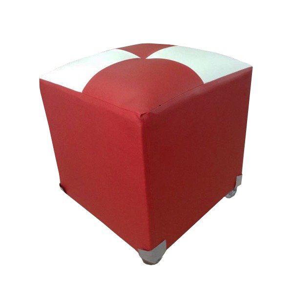 ENZIO สตูลหนัง PVC ลายสก๊อต รุ่น Stool - Black