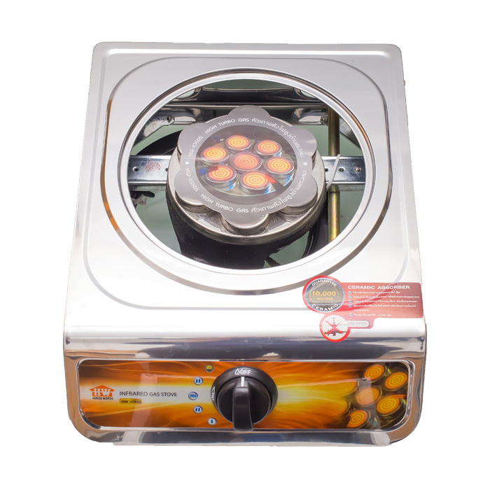 Karabada เตาแก๊สหัวเดี่ยว เตาอินฟาเรด Single-head gas stove รุ่น HW-IGS05 ( Orange )