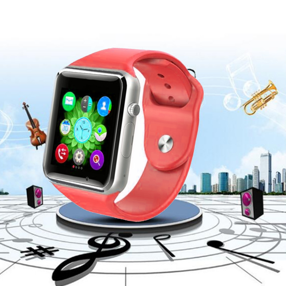 I-SMART Bluetooth watch for Android Phone (White)